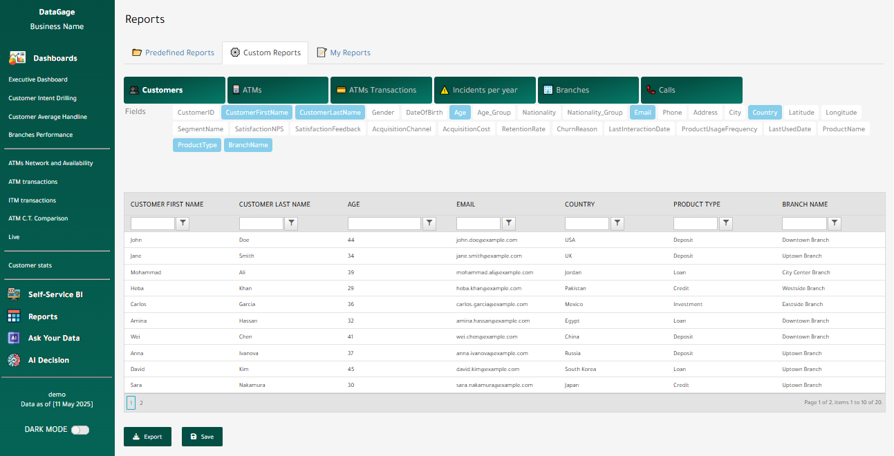 DataGage Feature